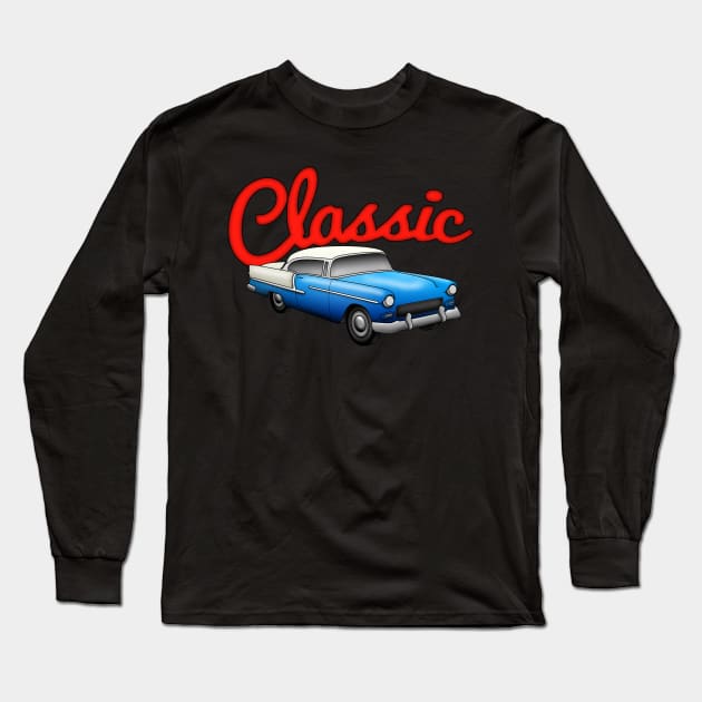 1955 Chevrolet Bel Air Long Sleeve T-Shirt by SeattleDesignCompany